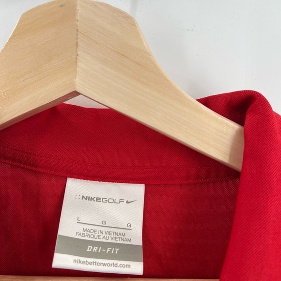 Nike Pro Golf Red Polo Dri Fit Ladies Large - Picture 3 of 5